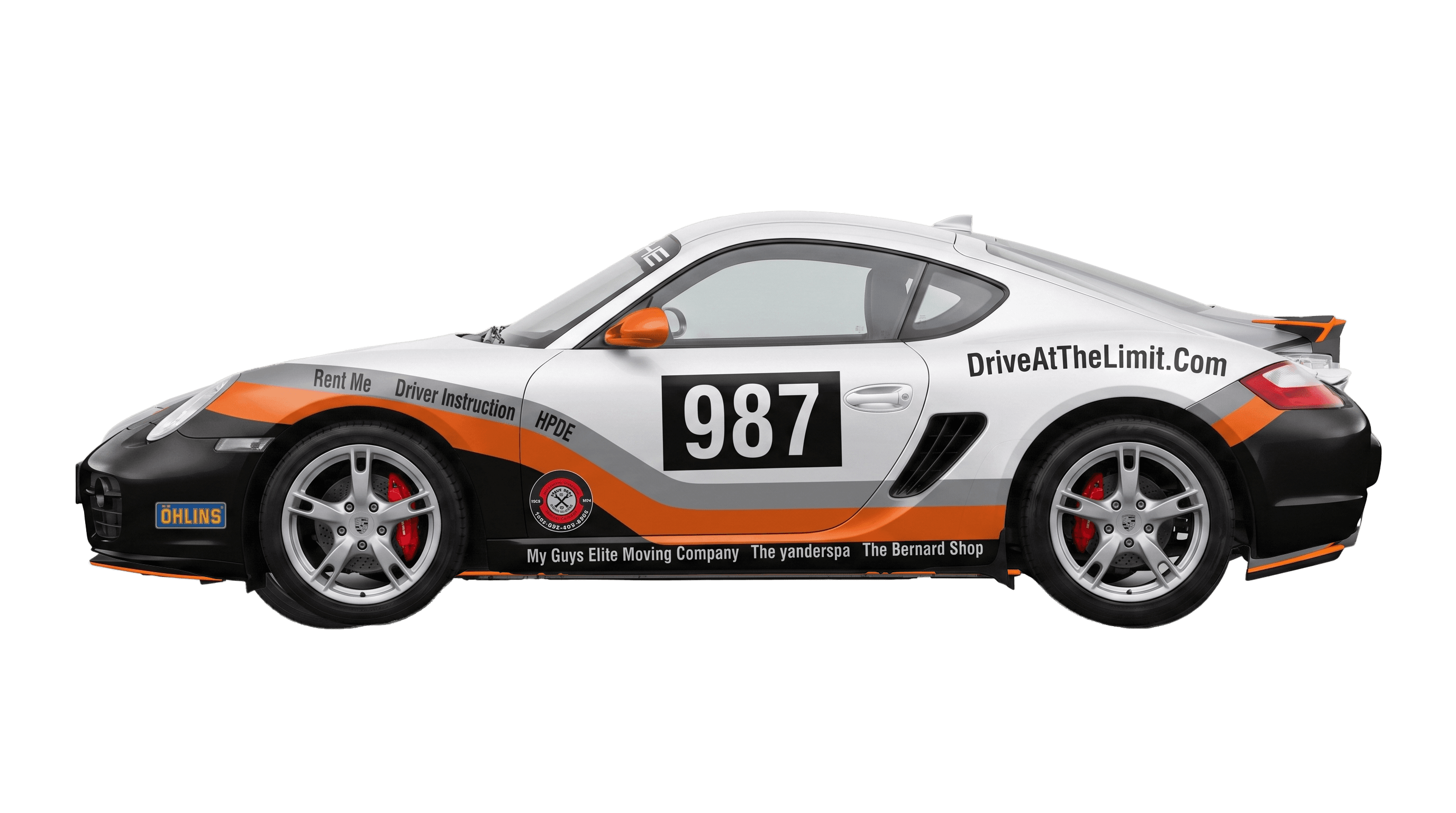 The Drive At The Limit Porsche Cayman S in its number 987 livery